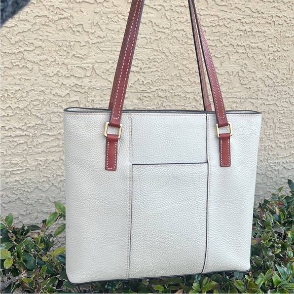 Dooney & Bourke Pebble Grain Lexington Color: Bone (cream) - Picture 9 of 16